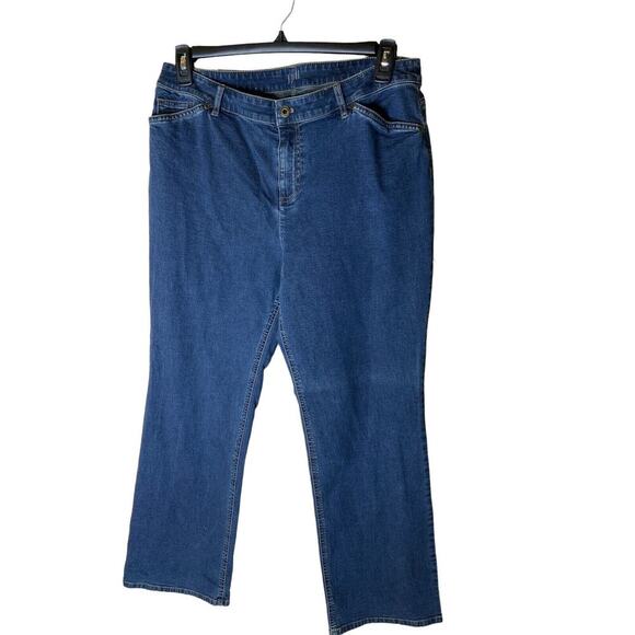 J.Jill Jeans Women's Size 14 Petite Tried & True Fit Bootcut Blue Denim - Picture 1 of 11